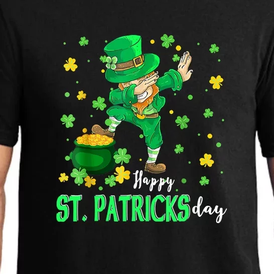 Happy St. Patrick Day Funny Dabbing Leprechaun Shamrock Pajama Set