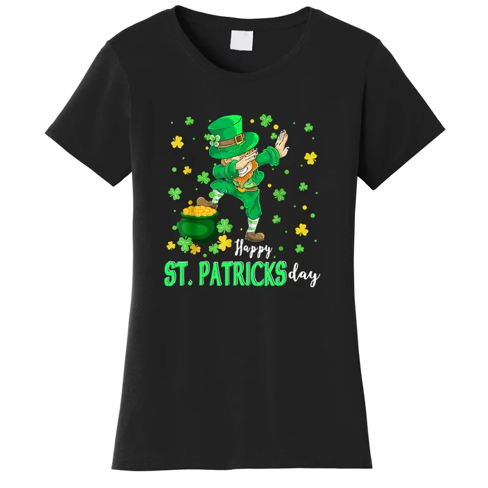 Happy St. Patrick Day Funny Dabbing Leprechaun Shamrock Women's T-Shirt