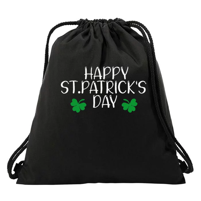 Happy Saint Patrick's Day Lucky Charmss Paddy's Day March 17 Happy Drawstring Bag