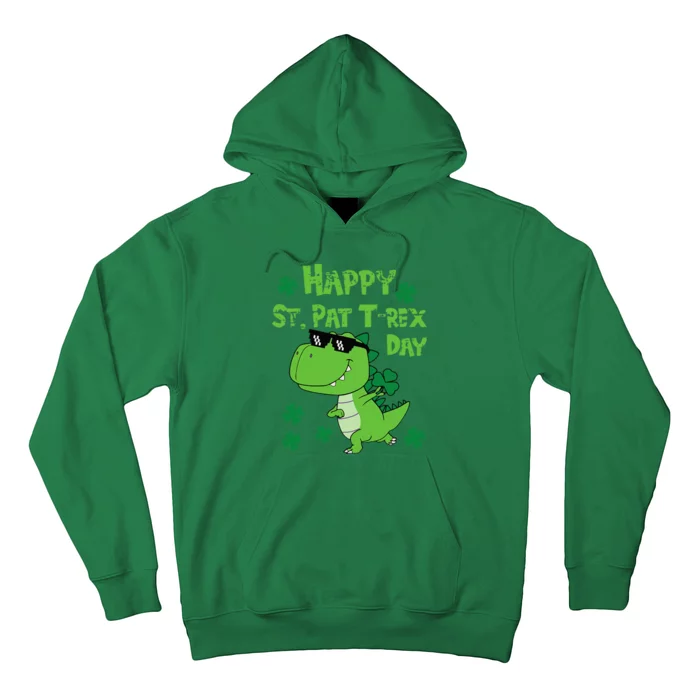 Happy St Pat Rex Dinosaur Saint Patrick'S Day Hoodie