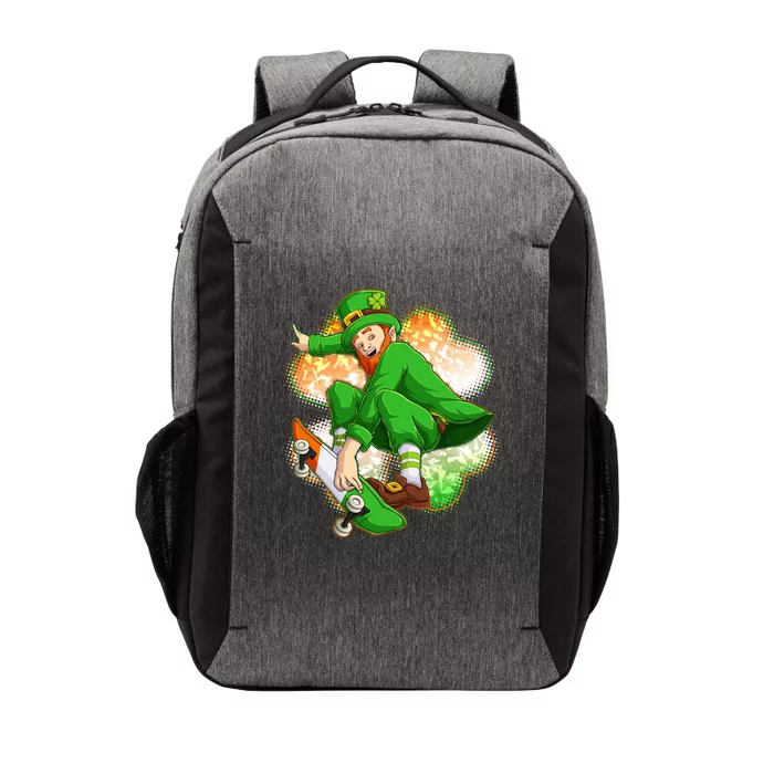 Happy St Patricks Day Skateboarding Leprechaun Vector Backpack