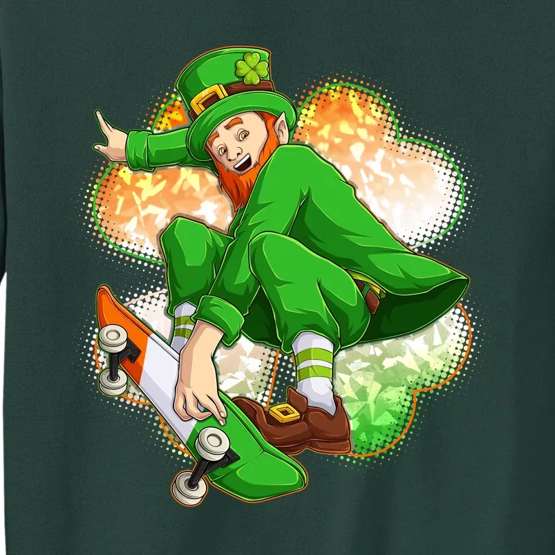 Happy St Patricks Day Skateboarding Leprechaun Sweatshirt