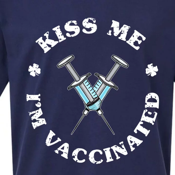 Happy St Patricks Day Vaccinated Vaccination I Me Gift Sueded Cloud Jersey T-Shirt