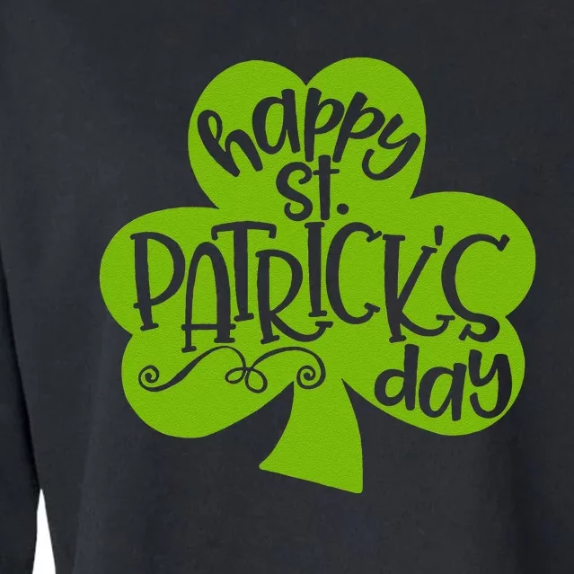 Happy Saint Patrick's Day Lucky Charmss Paddy's Day March 17 Love Cropped Pullover Crew