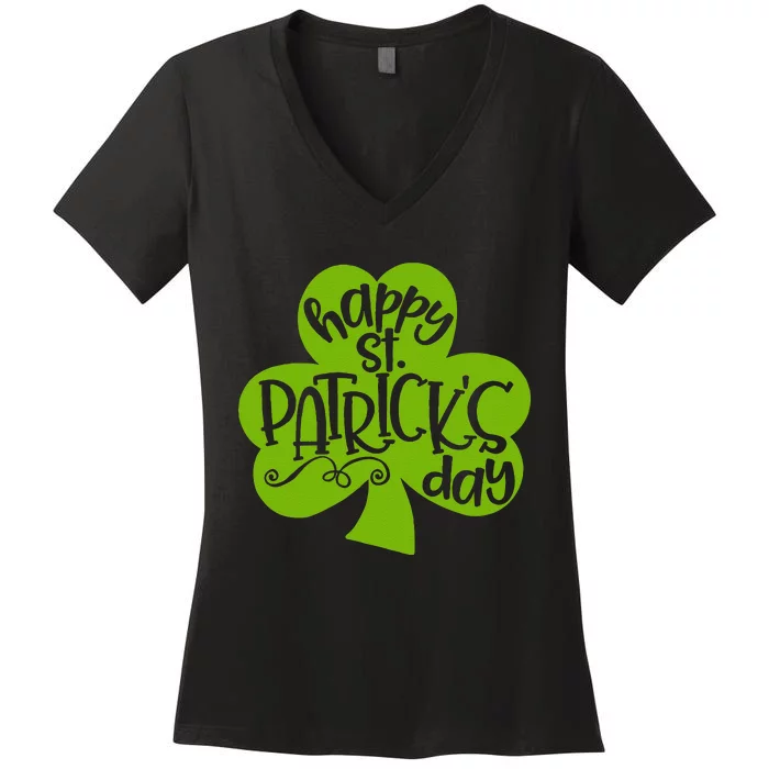 Happy Saint Patrick's Day Lucky Charmss Paddy's Day March 17 Love Women's V-Neck T-Shirt