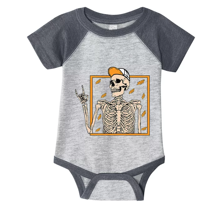 Halloween Skeleton Rock On Hand Skeleton Infant Baby Jersey Bodysuit