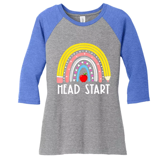 Head Start Rainbow Headstart Teacher First Day Of School Women's Tri-Blend 3/4-Sleeve Raglan Shirt