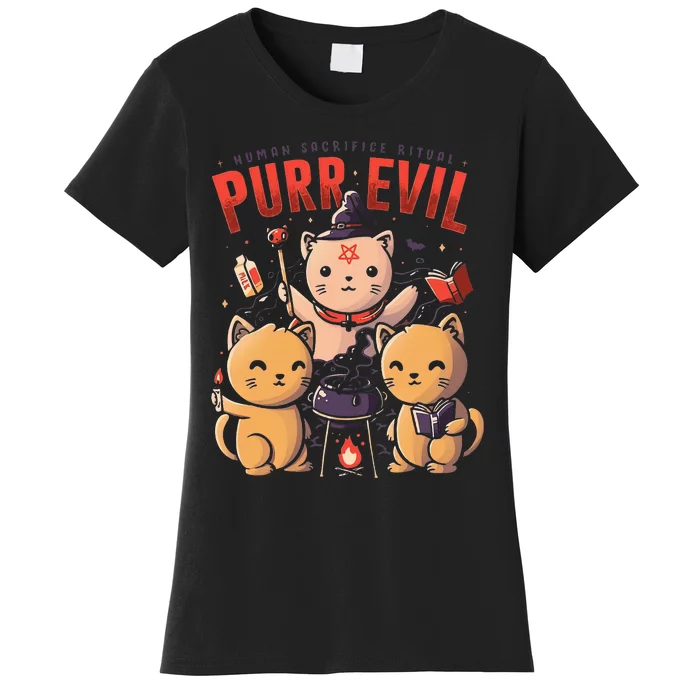 Human Sacrifice Ritual PurrEvil Women's T-Shirt