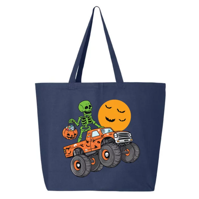 Halloween Skeleton Riding Monster Truck Boy Kids 25L Jumbo Tote