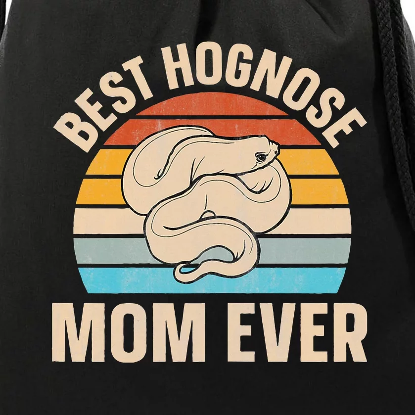 Hognose Snake Reptile Retro Best Hognose Mom Ever Drawstring Bag