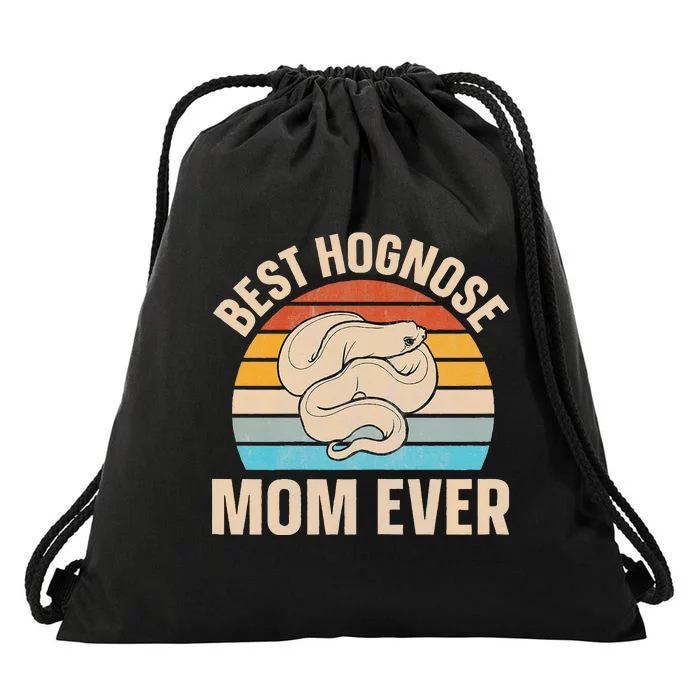 Hognose Snake Reptile Retro Best Hognose Mom Ever Drawstring Bag