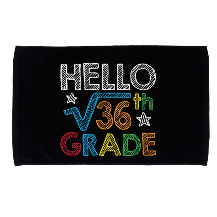 Hello Square Root 36 6th Grade Back To School Math Nerd Microfiber Hand Towel