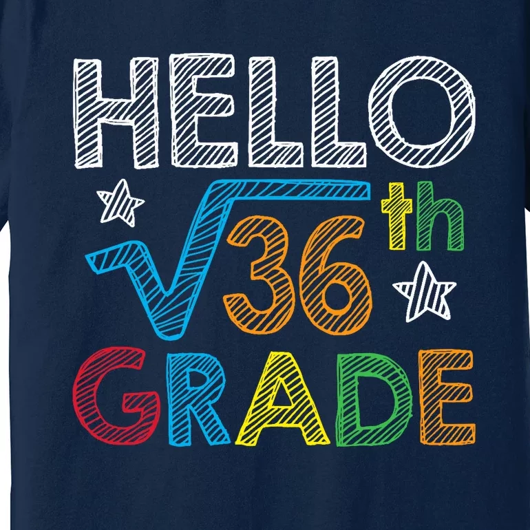 Hello Square Root 36 6th Grade Back To School Math Nerd Premium T-Shirt