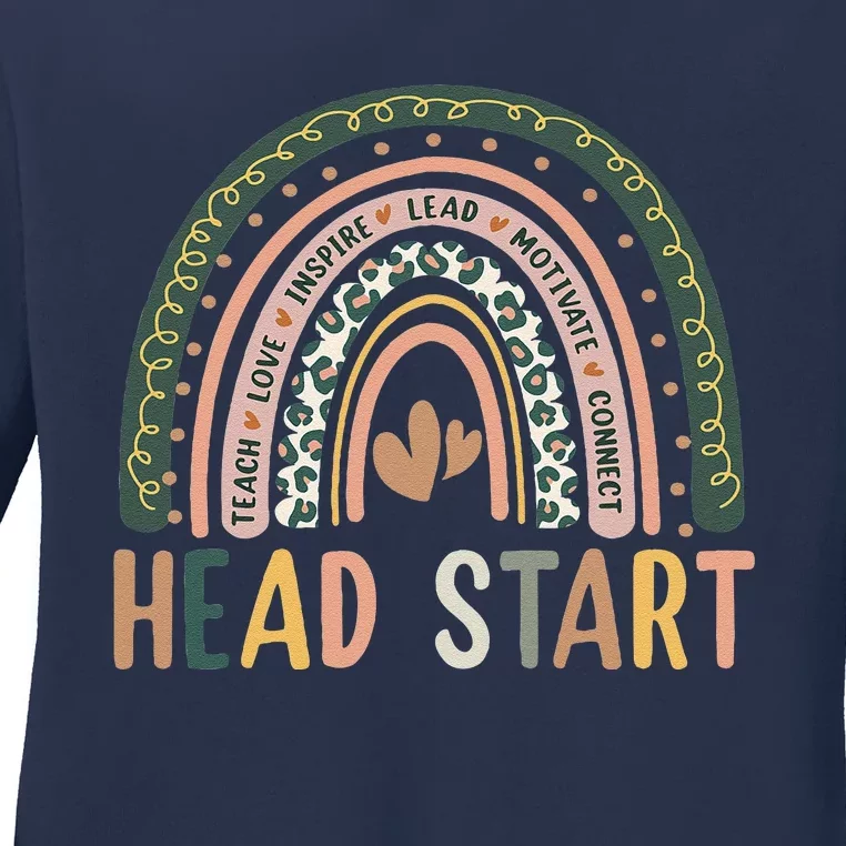 Head Start Rainbow Headstart Teacher First Day Of School Ladies Long Sleeve Shirt