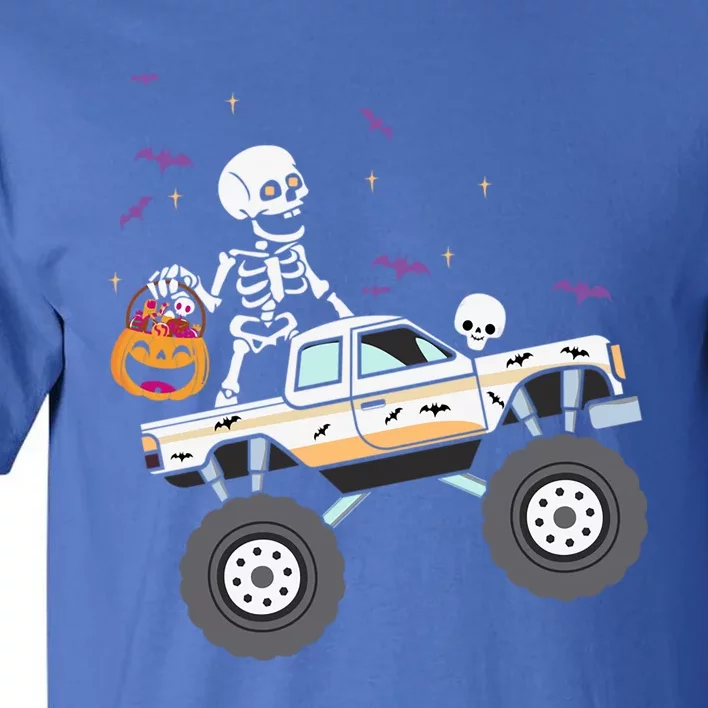 Halloween Skeleton Riding Monster Truck Great Gift Tall T-Shirt