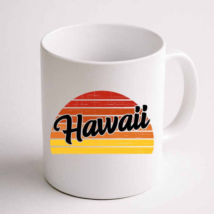 Hawaii Sunset Retro Vintage Front & Back Coffee Mug