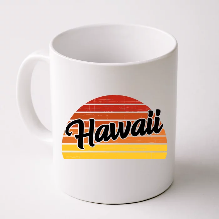 Hawaii Sunset Retro Vintage Front & Back Coffee Mug