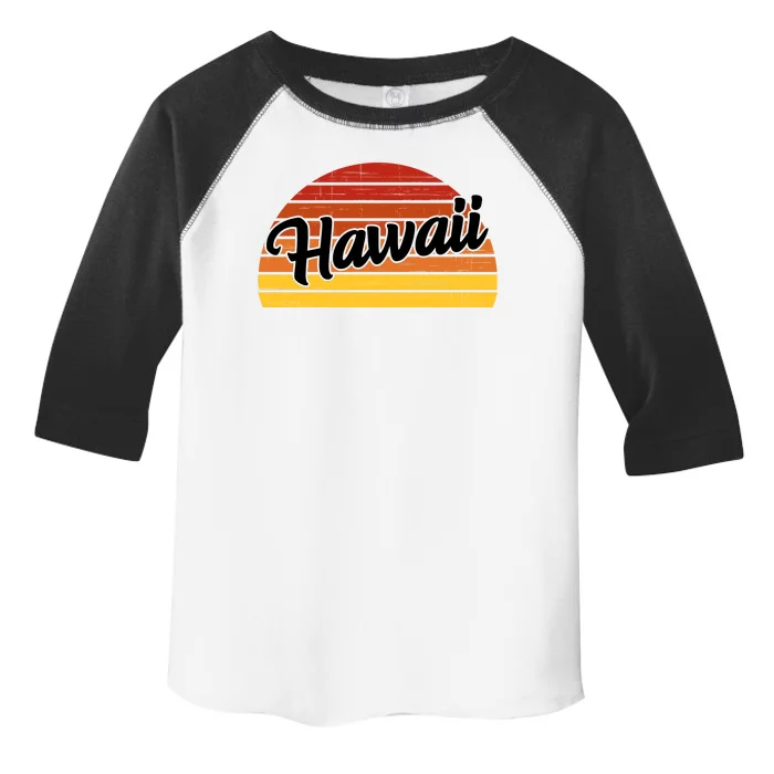 Hawaii Sunset Retro Vintage Toddler Fine Jersey T-Shirt