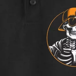 Halloween Skeleton Rock Hand Rocker Dry Zone Grid Performance Polo