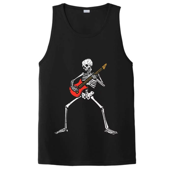 Halloween Skeleton Rocker Guitar Punk Rock Costume Performance Tank