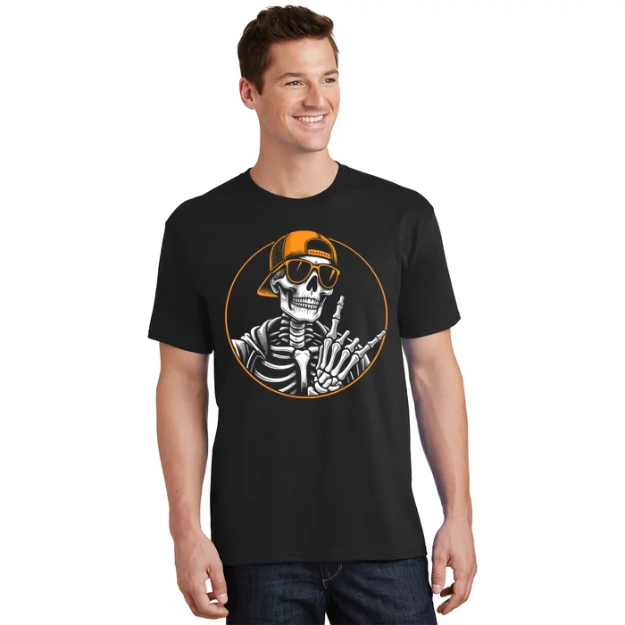 Halloween Skeleton Rock Hand Rocker Rock Music T-Shirt