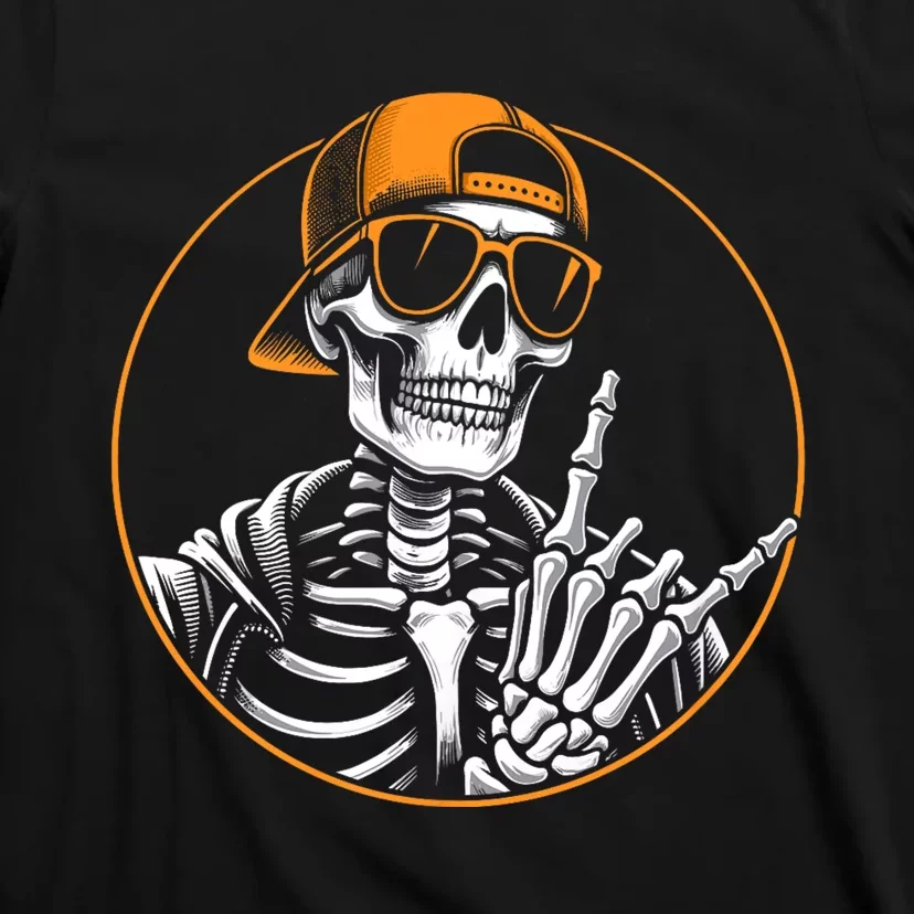 Halloween Skeleton Rock Hand Rocker Rock Music T-Shirt