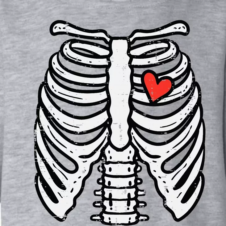 Halloween Skeleton Rib Cage Heart Costume Toddler Hoodie