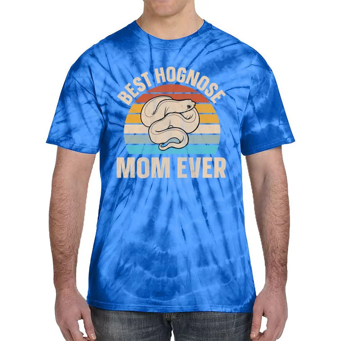 Hognose Snake Reptile Retro Best Hognose Mom Ever Gift Tie-Dye T-Shirt