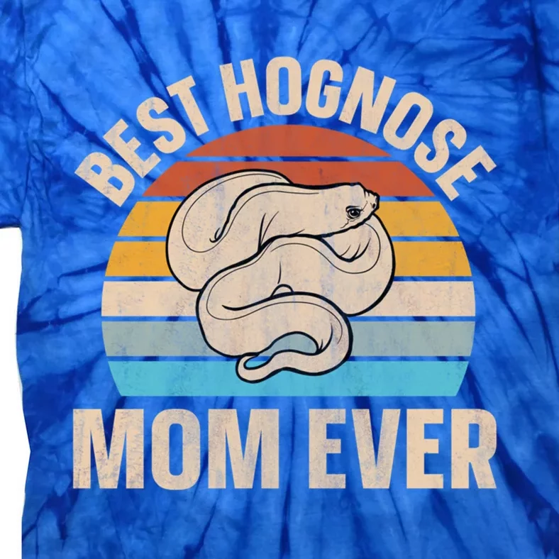 Hognose Snake Reptile Retro Best Hognose Mom Ever Gift Tie-Dye T-Shirt