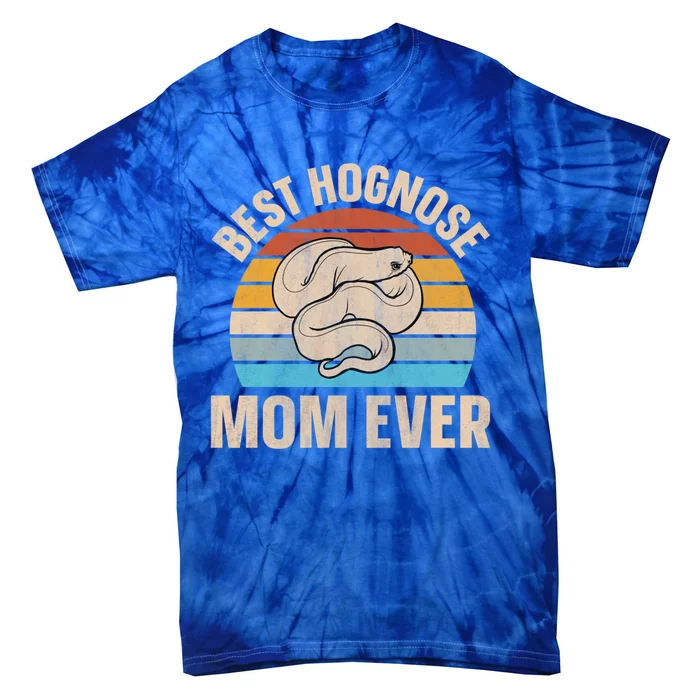 Hognose Snake Reptile Retro Best Hognose Mom Ever Gift Tie-Dye T-Shirt