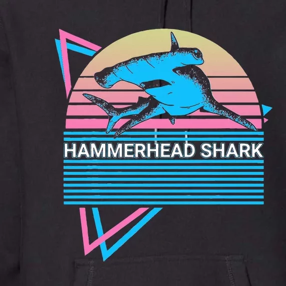 Hammerhead Shark Retro Premium Hoodie