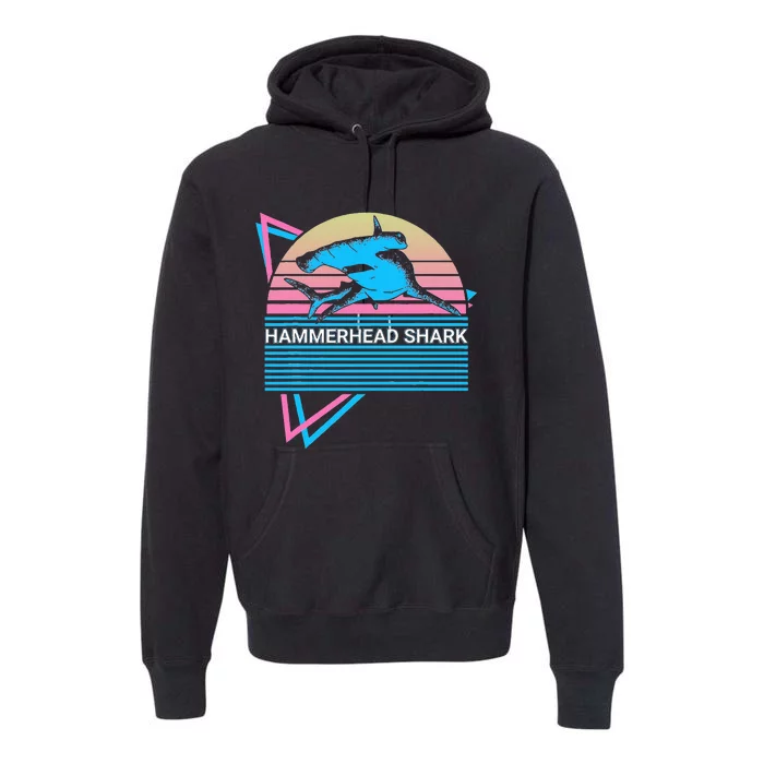 Hammerhead Shark Retro Premium Hoodie