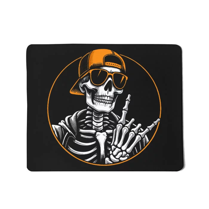 Halloween Skeleton Rock Hand Rocker &  Rock Music Mousepad