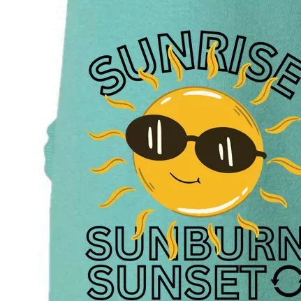 Happy Sun Sunrise Sunburn Sunset Repeat Cool Gift Doggie 3-End Fleece Hoodie