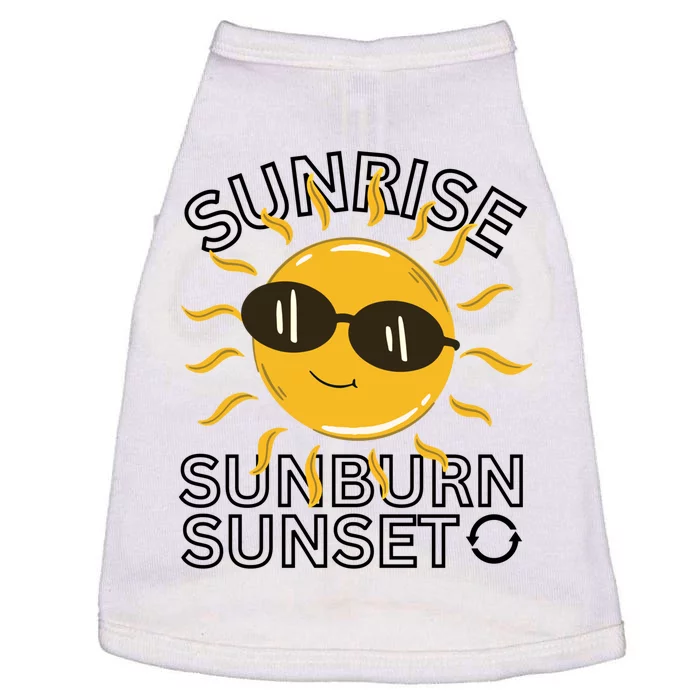 Happy Sun Sunrise Sunburn Sunset Repeat Cool Gift Doggie Tank