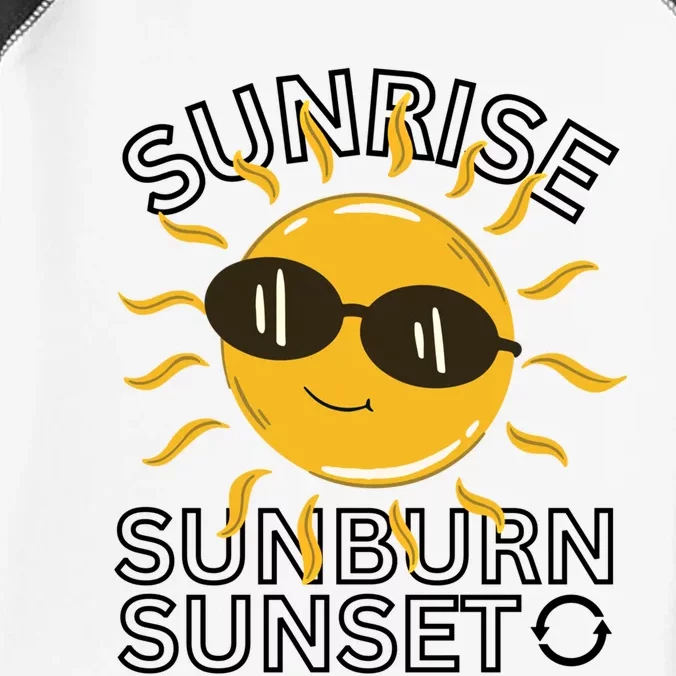 Happy Sun Sunrise Sunburn Sunset Repeat Cool Gift Infant Baby Jersey Bodysuit