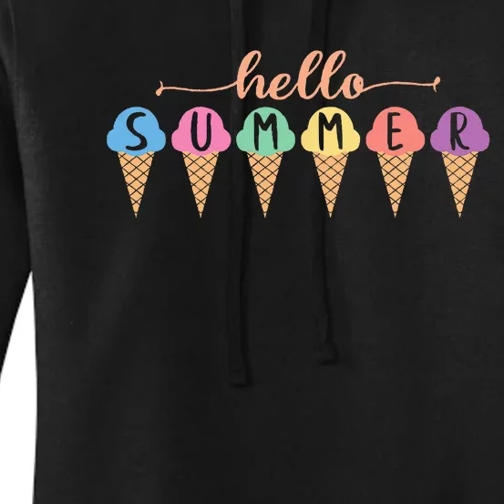 Hello Summer Summer Ice Cream Hello Summer Women's Pullover Hoodie