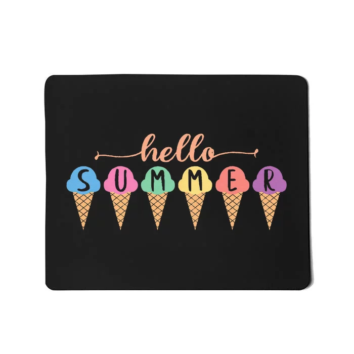 Hello Summer Summer Ice Cream Hello Summer Mousepad