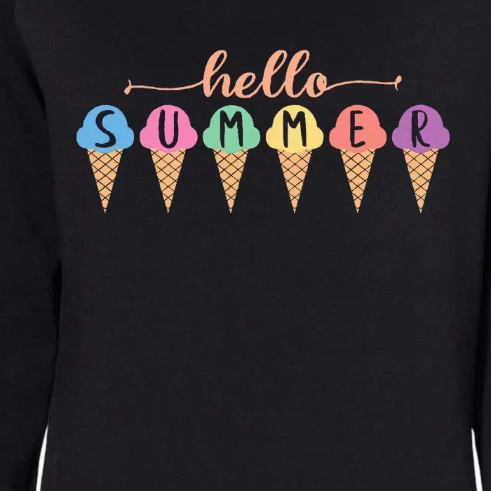 Hello Summer Summer Ice Cream Hello Summer Womens California Wash Sweatshirt