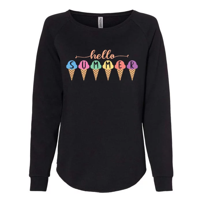 Hello Summer Summer Ice Cream Hello Summer Womens California Wash Sweatshirt