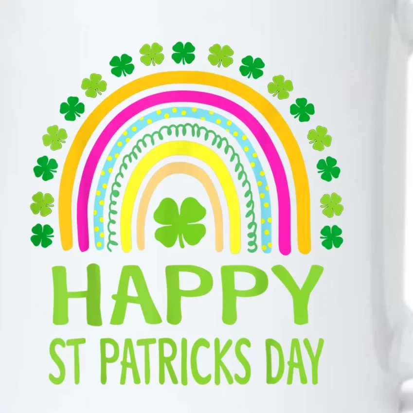 Happy St Saint Patrick's Day Rainbow Black Color Changing Mug