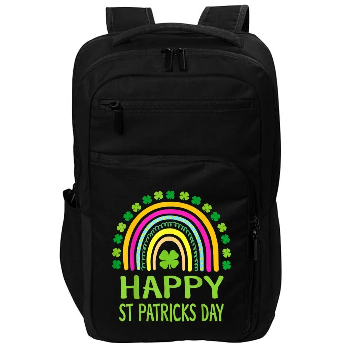 Happy St Saint Patrick's Day Rainbow Impact Tech Backpack