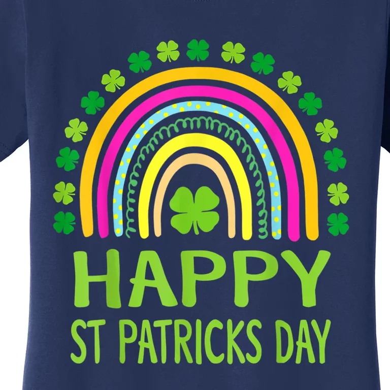 Happy St Saint Patrick's Day Rainbow Women's T-Shirt