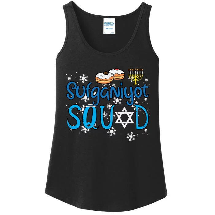 Hanukkah Sufganiyot Squad Chanukah Match Jew Ladies Essential Tank