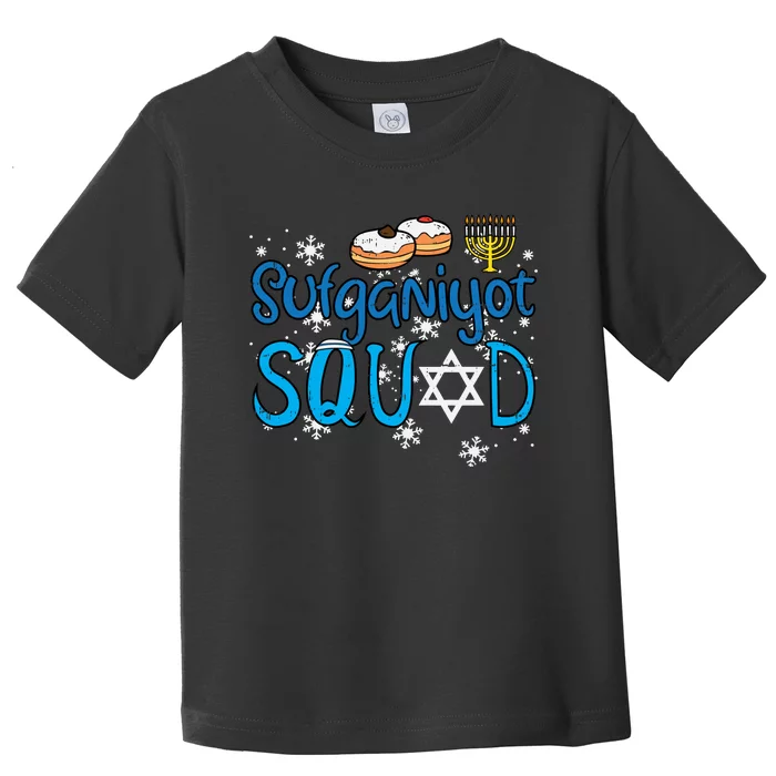 Hanukkah Sufganiyot Squad Chanukah Match Jew Toddler T-Shirt