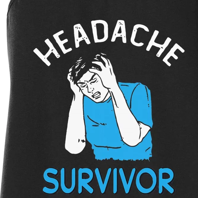 Headache Survivor Saying Women's Racerback Tank