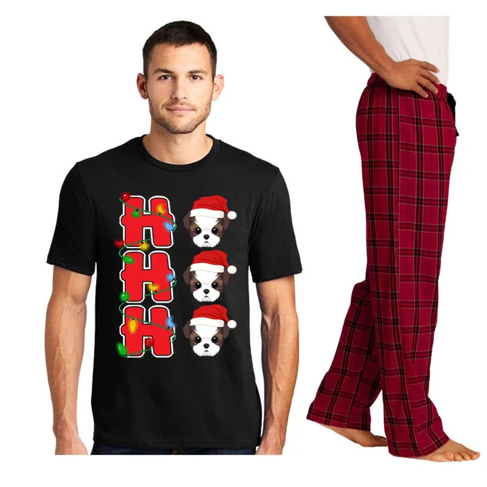 HoHoHo Santa Shih Tzu Christmas Gift Pajama Set