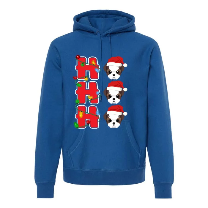 HoHoHo Santa Shih Tzu Christmas Gift Premium Hoodie