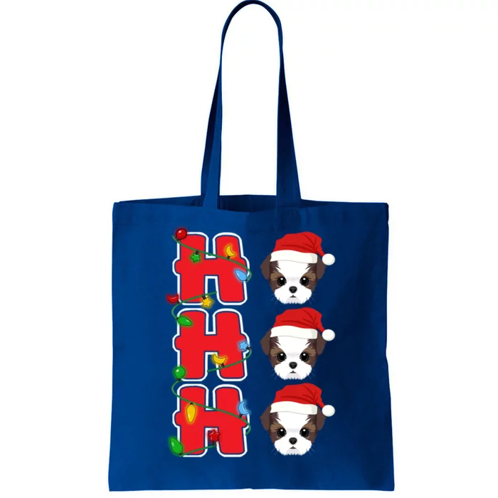 HoHoHo Santa Shih Tzu Christmas Gift Tote Bag