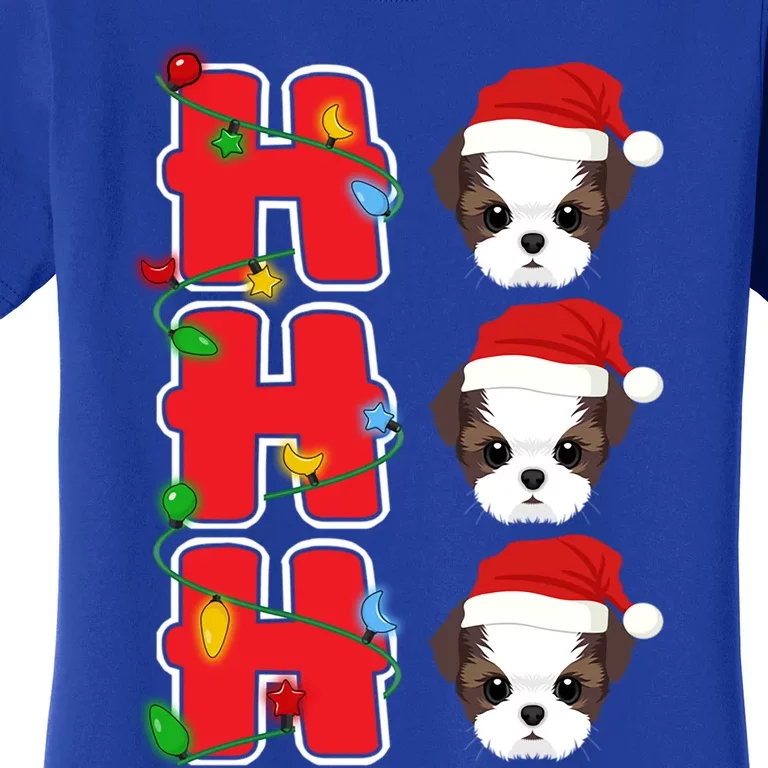 HoHoHo Santa Shih Tzu Christmas Gift Women's T-Shirt